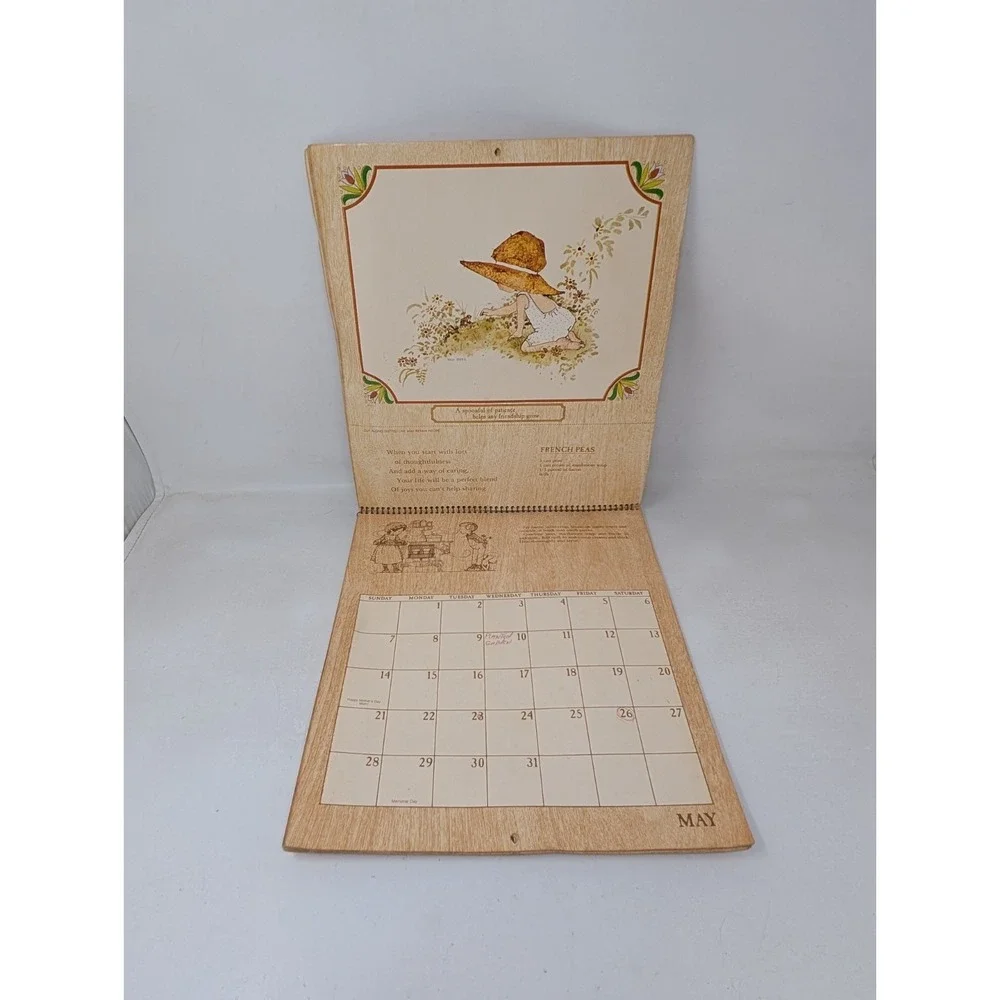 Vintage 1978 Holly Hobbie GOOD EATIN' Cookbook Calendar 70s 1970s